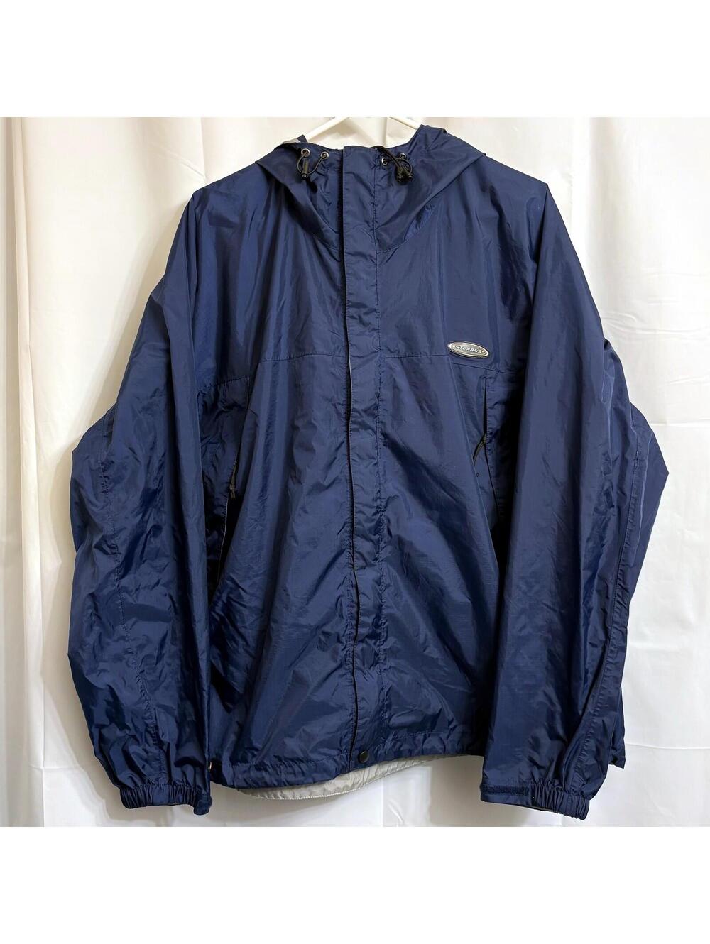 Stearns DryWear Men's XL Blue Nylon Hooded Waterproof Rain Jacket